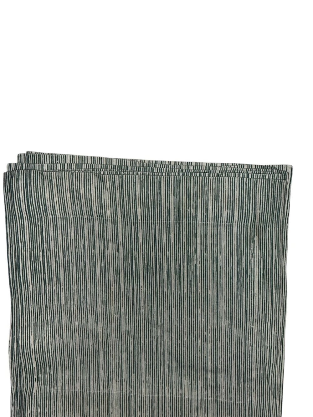 Pehr green Indian block print stripes set 7 cotton placemats